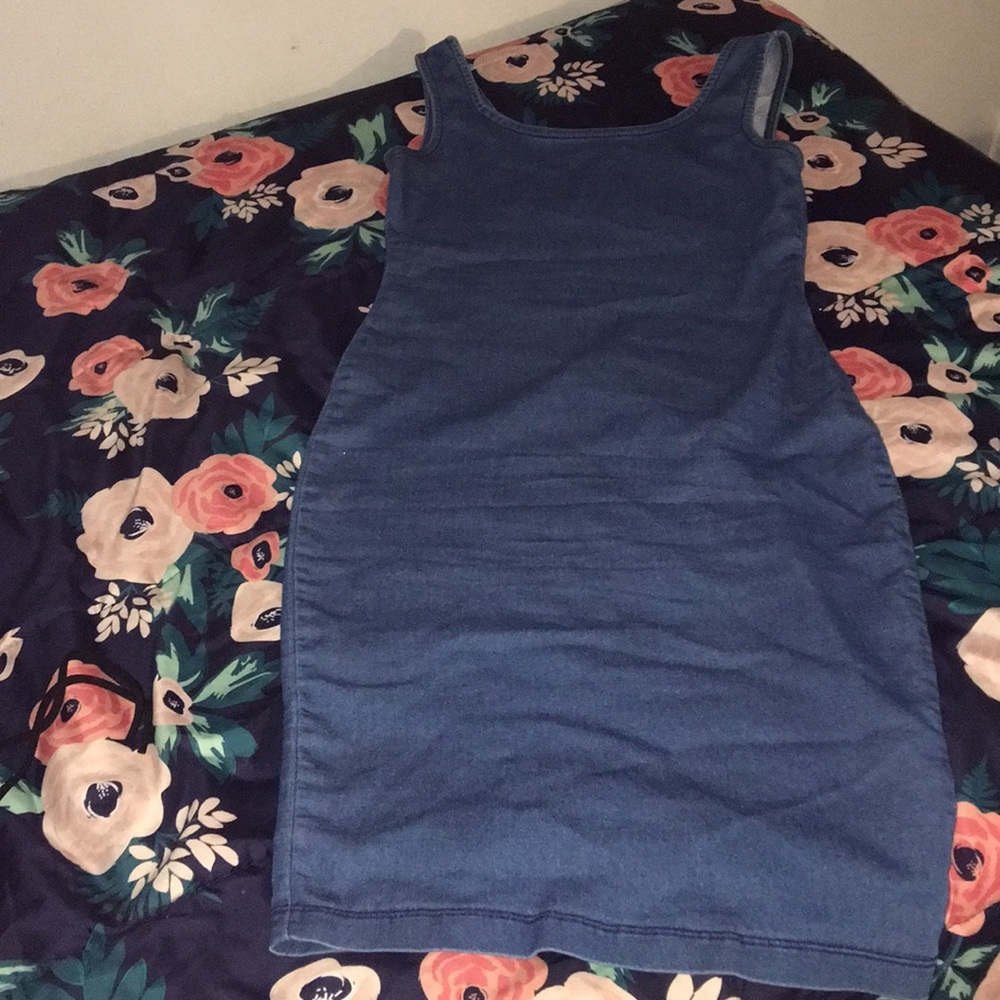 Denim body con dress